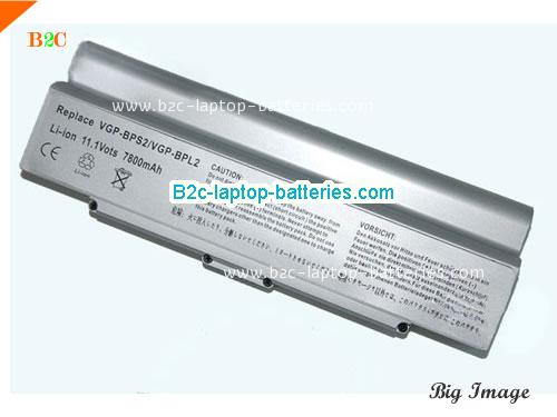 SONY VAIO VGN-FS285E Battery 6600mAh 11.1V Silver Li-ion