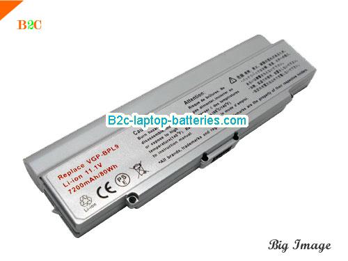 SONY VGP-BPS9A/S Battery 6600mAh 11.1V Silver Li-ion