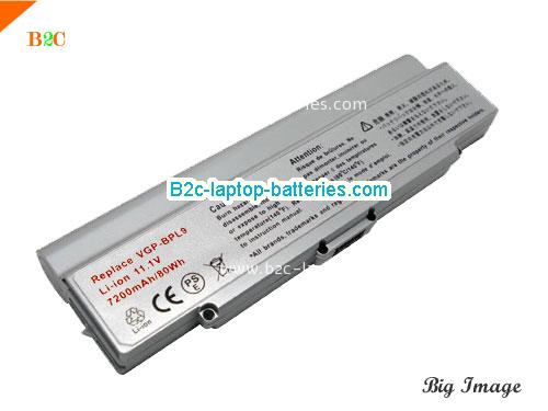 SONY VGP-BPS9/S Battery 6600mAh 11.1V Silver Li-ion