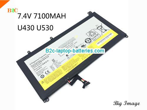 LENOVO IdeaPad U430 Touch Battery 7100mAh, 52Wh  7.4V Black Li-Polymer