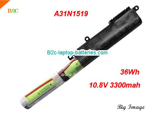 ASUS VivoBook K540UB-KT143T Battery 2600mAh, 29Wh  10.8V Black Li-ion