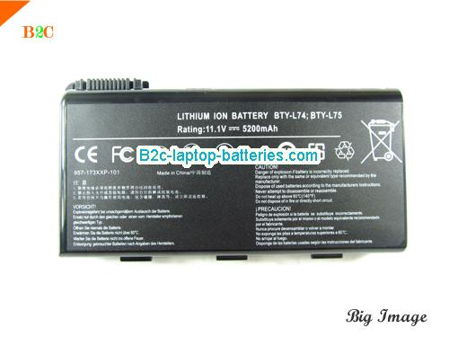 MSI CR620-033US Battery 5200mAh 11.1V Black Li-lion