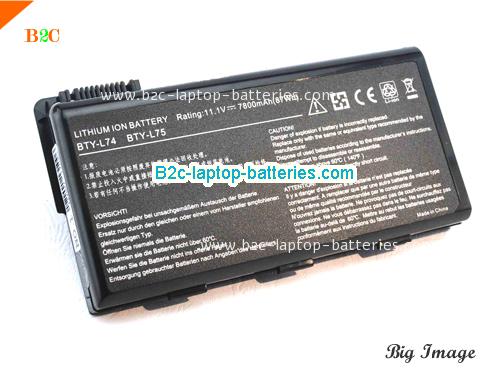 MSI CR600-234US Battery 7800mAh 11.1V Black Li-ion