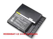 For m59k -- Genuine CLEVO M59K Laptop Battery 6600mAh, 14.8V, Black , Li-ion