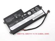 Original LENOVO 45N1111 battery 11.1V 2090mAh, 24Wh  Black