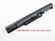 For sony svf152a29v -- Genuine SONY SVF152A29V Laptop Battery 2670mAh, 40Wh , 14.8V, Black , Li-ion