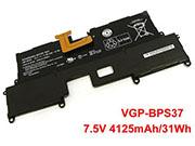Original SONY VGP-BPS37 battery 7.5V 4125mAh, 31Wh  Black