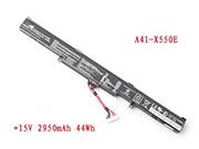For Asus x751n -- Genuine ASUS x751n Laptop Battery 2950mAh, 44Wh , 15V, Black , Li-ion