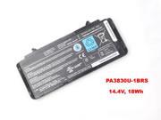 Original TOSHIBA PA3842U-1BRS battery 14.4V 1180mAh, 18Wh  Black