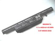 Original CLEVO 6-87-W650S-4D4A2 battery 11.1V 4400mAh, 48.84Wh  Black