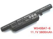 Original CLEVO W540BAT-6 battery 11.1V 5600mAh, 62.16Wh  Black