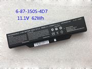 Original CLEVO 6-87-N350S-4D7 battery 11.1V 5590mAh, 62Wh  Black
