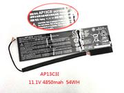 Replacement ACER 3ICP7/67/90 battery 11.1V 4850mAh, 54Wh  Balck
