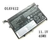 Original LENOVO 01AV412 battery 11.1V 4050mAh, 45Wh  Black