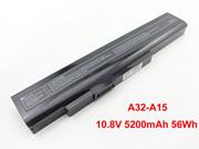 For cyberpower -- MSI A32-A15 Replacement Battery 5200mAh, 56Wh  10.8V Black Li-ion