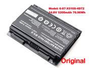 For P -- Genuine Clevo 6-87-X510S-4D72 P150HMBAT-8 P150 P150EM PC Battery, Li-ion Rechargeable Battery Packs