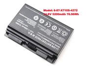 For p170sm -- Genuine CLEVO P170SM-A Laptop Battery 5200mAh, 76.96Wh , 14.8V, Black , Li-ion