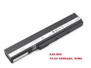 Replacement ASUS A42-N82 battery 14.4V 4400mAh Black