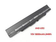 Original ASUS A32-U53 battery 15V 5600mAh, 84Wh  Black