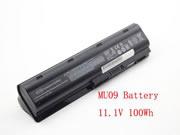 Genuine HP MU09 Laptop Battery 100Wh, 11.1V, Black , Li-ion