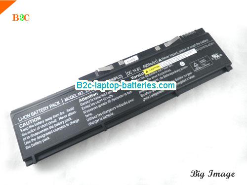 image 1 for Genuine / Original  laptop battery for SAGER PortaNote D700T PortaNote D750W Series  Black, 6600mAh 14.8V