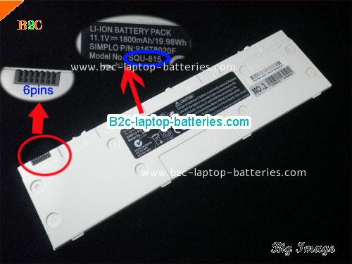  image 1 for SQU-815 Battery, $46.04, TAIWAN MOBILE SQU-815 batteries Li-ion 11.1V 1800mAh, 11.1Wh  White