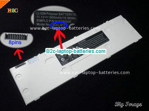  image 1 for 916T8000F Battery, $Coming soon!, TAIWAN MOBILE 916T8000F batteries Li-ion 11.1V 1800mAh, 11.1Wh  White