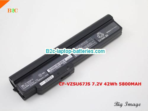  image 1 for CF-VZSU67JS Battery, $Coming soon!, PANASONIC CF-VZSU67JS batteries Li-ion 7.2V 5800mAh, 42Wh  Black
