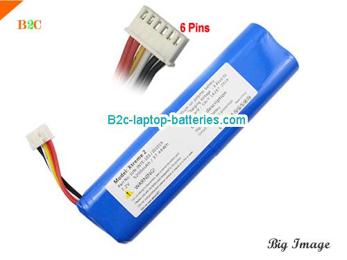  image 1 for 5200mah ID1019 Battery for JBL Xtreme 2 Series Li-ion 7.2v, Li-ion Rechargeable Battery Packs