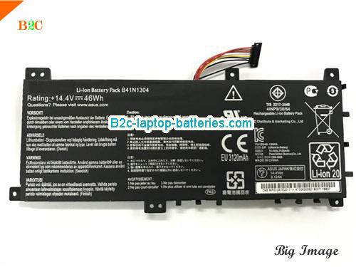  image 1 for Genuine B41N1304 Battery pack for Asus VivoBook V451LA Laptop, Li-ion Rechargeable Battery Packs