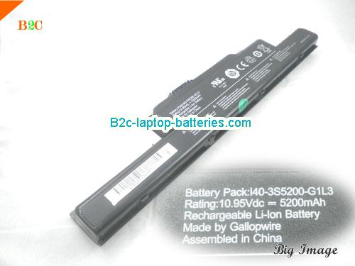  image 1 for Replacement  laptop battery for ADVENT I40-4S2200-C1L3 Roma 1000  Black, 5200mAh 10.95V