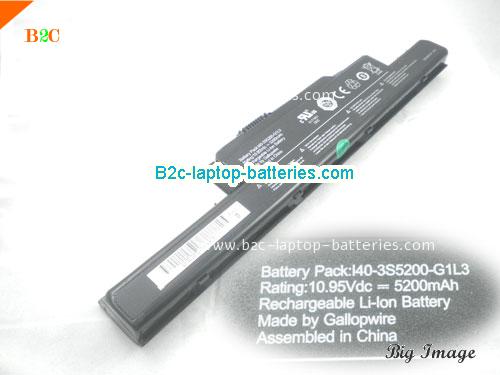  image 1 for Replacement  laptop battery for UNWILL I40-3S5200-G1L3  Black, 5200mAh 10.95V