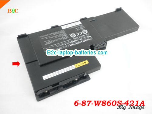  image 1 for 6-87-W860S-421A Battery, $Coming soon!, CLEVO 6-87-W860S-421A batteries Li-ion 11.1V 3800mAh Black