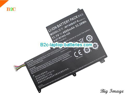  image 1 for Genuine / Original  laptop battery for SAGER NP2740  Balck, 4800mAh, 53.28Wh  11.1V