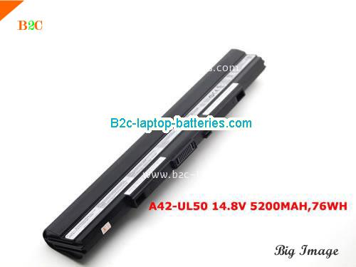  image 1 for New Genuine Battery for Asus UL30VT-X1K UL50Vt-A1 UL80Vt A42-UL30 A42-UL50 A42-UL80 14.8V 5200mah, Li-ion Rechargeable Battery Packs