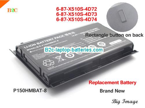  image 1 for Replacement  laptop battery for SAGER NP8131 NP8150  Black, 5200mAh 14.8V