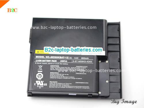  image 2 for 87-M59KS-4D6 Battery, $Coming soon!, CLEVO 87-M59KS-4D6 batteries Li-ion 14.8V 6600mAh Black