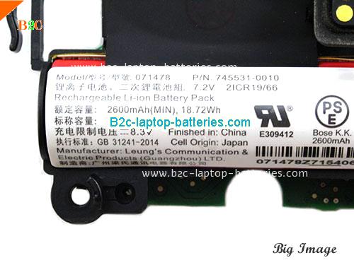  image 2 for 2ICR19/66 Battery, $Coming soon!, BOSE 2ICR19/66 batteries Li-ion 7.2V 3350mAh, 24.12Wh  Black