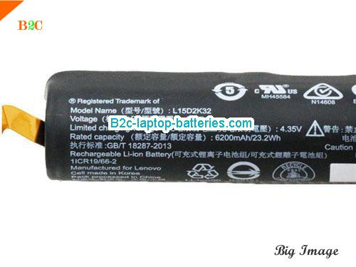  image 2 for Genuine lenovo L15D2K32 L15C2K32 Battery For Yt3-X90 YT3-X90F, Li-ion Rechargeable Battery Packs