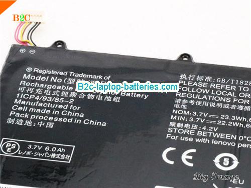  image 2 for H12GT201A Battery, $25.86, LENOVO H12GT201A batteries Li-ion 3.7V 6000mAh, 23Wh  Black