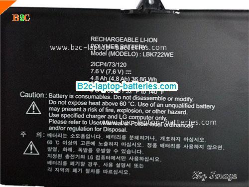  image 2 for Genuine LG LBK722WE Battery Pack 7.6V 4.8Ah, Li-ion Rechargeable Battery Packs