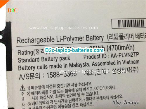  image 2 for AA-PLVN2TP Battery, $49.35, SAMSUNG AA-PLVN2TP batteries Li-ion 7.6V 4700mAh, 35Wh  White