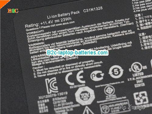  image 2 for Genuine C31N1328 Battery for Asus PRO ADVANCED B551LG-1A Series, Li-ion Rechargeable Battery Packs