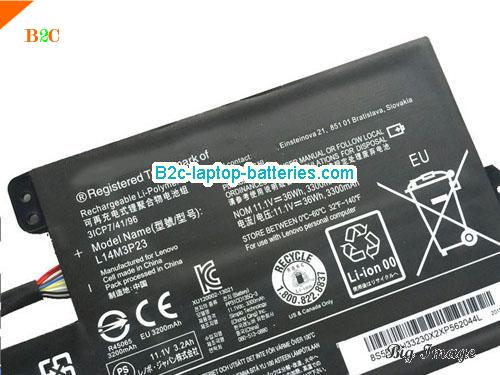 image 2 for Genuine lenovo 14M3P23 Battery 3300mah 36wh, Li-ion Rechargeable Battery Packs