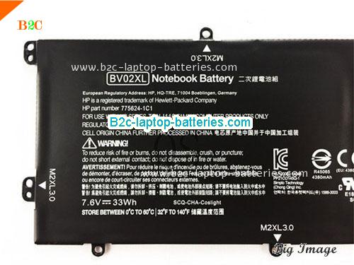  image 2 for Genuine HP BV02XL HSTNN-IB6Q 776621-001 Battery Pack, Li-ion Rechargeable Battery Packs