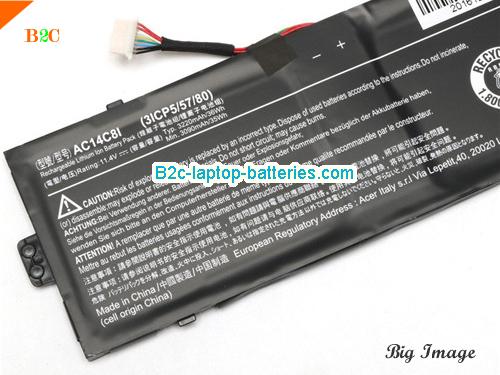  image 2 for AC14C8I Battery, $63.27, ACER AC14C8I batteries Li-ion 11.4V 3090mAh, 35Wh  Black