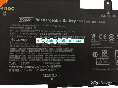  image 2 for 824560005 Battery, $43.86, HP 824560005 batteries Li-ion 7.6V 4810mAh, 37Wh  Black