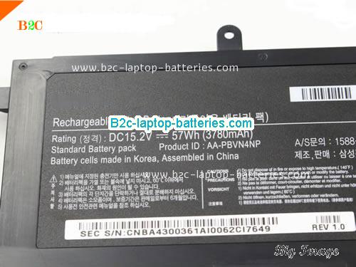  image 2 for AA-PBVN4NP Battery, $Coming soon!, SAMSUNG AA-PBVN4NP batteries Li-ion 15.2V 3780mAh, 57Wh  Black