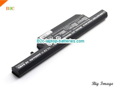  image 2 for W540BAT-6 Battery, $38.95, CLEVO W540BAT-6 batteries Li-ion 11.1V 4400mAh, 48.84Wh  Black