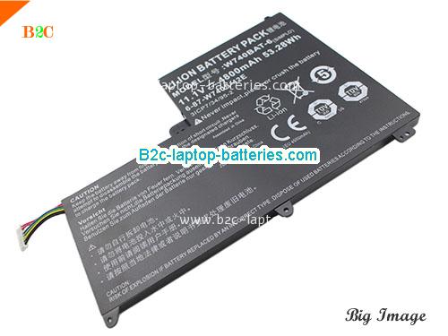  image 2 for W740BAT-6 Battery, $47.15, CLEVO W740BAT-6 batteries Li-ion 11.1V 4800mAh, 53.28Wh  Balck